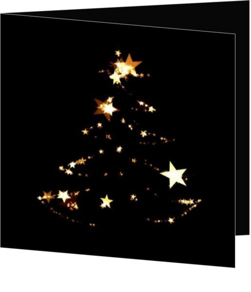 Goudkleurige kerstboom met sterren