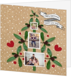 Kerstkaarten maken met eigen foto - kerstkaart kerst fotoboom papierprint