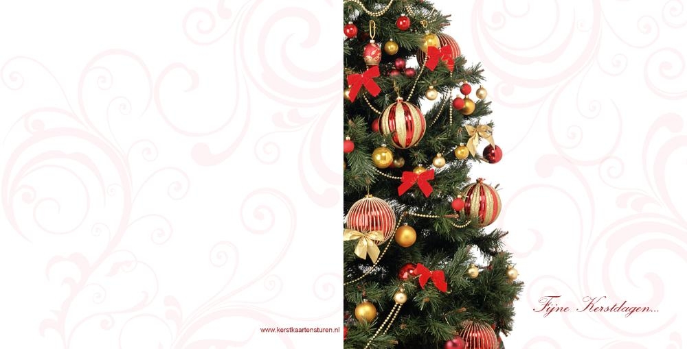 decorated christmas tree, vk Achterkant/Voorkant