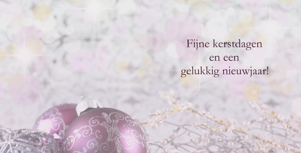 klassieke kerstkaart met paarse en zilveren kerstballen mk2508008, vk Binnenkant