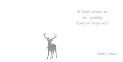 Happy new year boompjes waterverf kaart Binnenkant