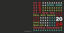 happy new year internationaal met jaartal Achterkant/Voorkant