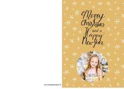 kerst handlettering sterretjes fotokaart Achterkant/Voorkant