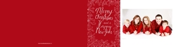 kerst mistletoe handlettering fotokaart rood Achterkant/Voorkant