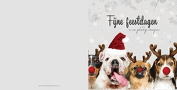 Kerstkaart Doggy days Achterkant/Voorkant