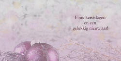 klassieke kerstkaart met paarse en zilveren kerstballen mk2508009, vk Binnenkant
